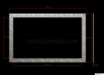 Baguette frame (RMB_0739) 3D model for CNC machine